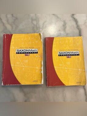 Saxon Math Homeschool 7/6 Yellow & Red Workbooks